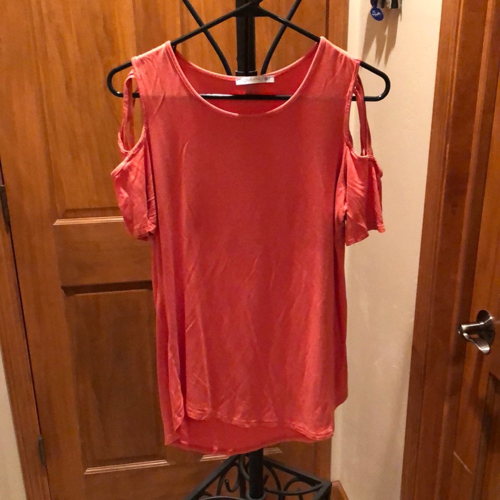 Off the shoulder dress shirt